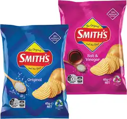 IGA Smith’s Crinkle Cut Chips Selected Varieties offer