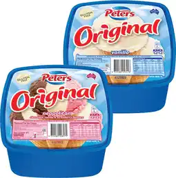 IGA Peters Original Ice Cream Selected Varieties offer
