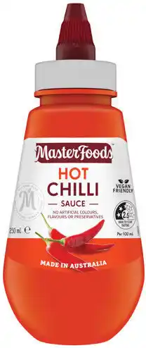 IGA MasterFoods Hot Chilli Squeezy Sauce offer