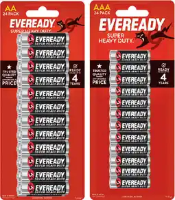 IGA Eveready Super Heavy Duty AA or AAA Batteries 24 Pack offer