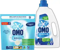 IGA OMO Laundry Capsules 28 Pack, Liquid 2 Litre or Powder 2kg Selected Varieties offer