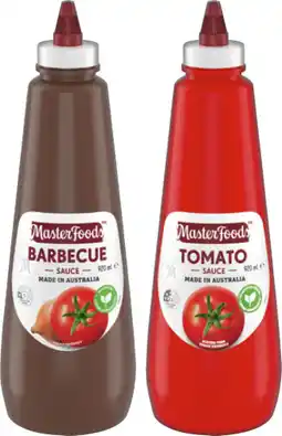 IGA MasterFoods Tomato or Barbecue Squeezy Sauce 920mL offer
