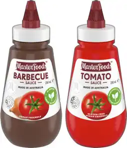 IGA MasterFoods Tomato or Barbecue Squeezy Sauce 250mL offer