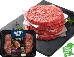 IGA Harvey Beef Gourmet Selection Brisket Beef Burgers offer