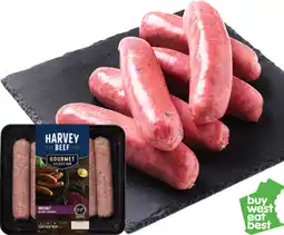 IGA Harvey Beef Gourmet Selection Beef Brisket Sausages offer