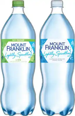 IGA Mount Franklin Lightly Sparkling Water Selected Varieties offer