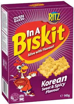 IGA In A Biskit Flavoured Crackers 145‑160g Selected Varieties offer