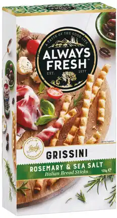 IGA Always Fresh Grissini Bread Sticks Selected Varieties offer