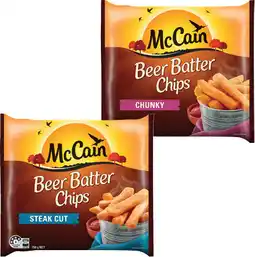 IGA McCain Beer Batter Chips or Wedges 750g Selected Varieties offer