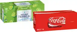 IGA Coca‑Cola, Sprite or Mount Franklin Lightly Sparkling Water 10x375mL Selected Varieties offer