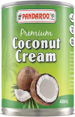IGA Pandaroo Coconut Milk or Cream 400mL Selected Varieties offer