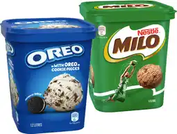 IGA Nestlé Milo or Oreo Ice Cream 1.2 Litre offer