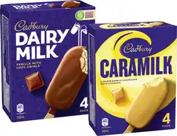 IGA Cadbury Ice Cream Sticks Selected Varieties offer