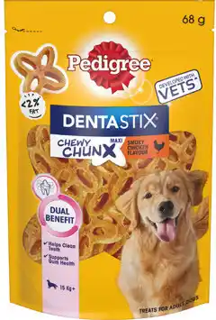 IGA Pedigree Dentastix Chewy Chunx Dog Treats Selected Varieties offer