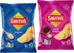 IGA Smith’s Crinkle Cut Chips Selected Varieties offer