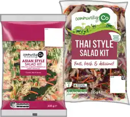 IGA Community Co Salad Kit Asian 335g or Thai 285g offer