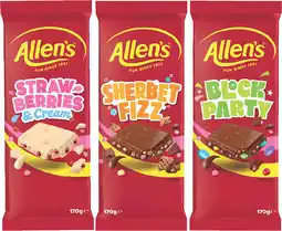 IGA NEW Allen’s or Nestlé Chocolate Block 118-180g Selected Varieties offer