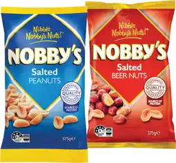 IGA Nobby’s Peanuts or Beer Nuts 350‑375g Selected Varieties offer