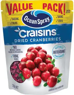 IGA Ocean Spray Craisins Selected Varieties offer