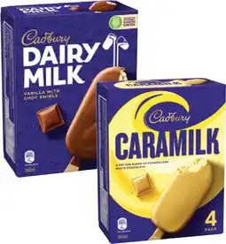 IGA Cadbury Ice Cream Sticks Selected Varieties offer