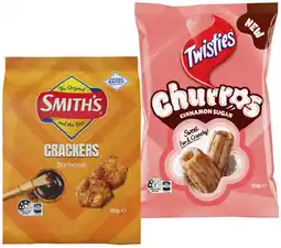 IGA Twisties 120g, Smith’s Crackers 160g or Cheetos 110g Selected Varieties offer