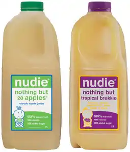 IGA Nudie Cloudy Apple or Tropical Brekkie Juice 2 Litre offer