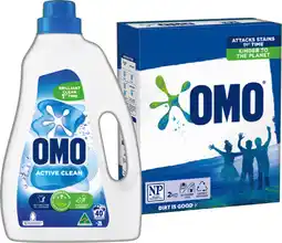 IGA OMO Laundry Powder 2kg or Laundry Liquid 2 Litre Selected Varieties offer