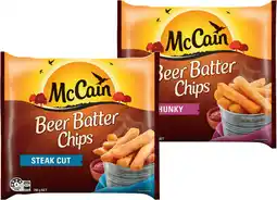 IGA McCain Beer Batter Chips or Wedges 750g Selected Varieties offer