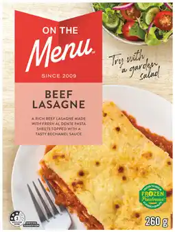 IGA On The Menu Frozen Meal Selected Varieties offer
