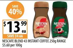 Supabarn Nescafe Blend 43 Instant Coffee offer