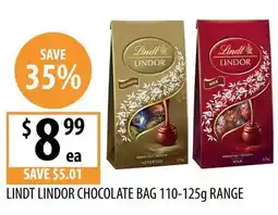 Supabarn Lindt Lindor Chocolate Bag offer