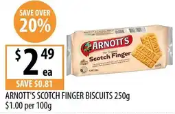 Supabarn Arnott's Scotch Finger Biscuits offer