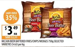 Supabarn McCain Beer Battered Fries/Chips/Wedges offer