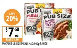 Supabarn McCain Pub Size Meals offer