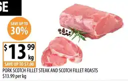 Supabarn Pork Scotch Fillet Steak and Scotch Fillet Roasts offer
