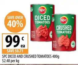 Supabarn SPC Diced and Crushed Tomatoes offer