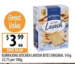 Supabarn Kurrajong Kitchen Lavosh Bites Original offer