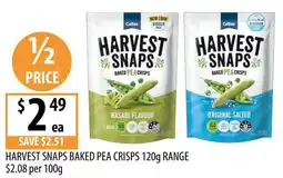 Supabarn Harvest Snaps Baked Pea Crisps offer