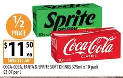 Supabarn Coca-Cola, Fanta & Sprite Soft Drinks offer