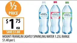 Supabarn Mount Franklin Lightly Sparkling Water offer