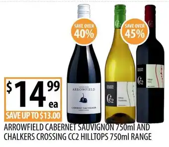 Arrowfield Cabernet Sauvignon and Chalkers Crossing CC2 Hilltops
