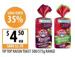 Supabarn Tip Top Raisin Toast offer