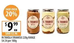 Supabarn In Tavola Tiramisu 220g Range offer