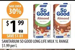 Supabarn Sanitarium So Good Long Life Milk offer