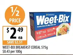 Supabarn Weet-Bix Breakfast Cereal offer