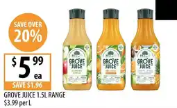 Supabarn Grove Juice 1.5L Range offer