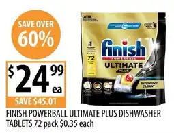Supabarn Finish Powerball Ultimate Plus Dishwasher Tablets offer