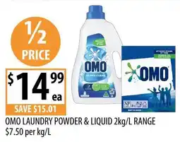 Supabarn Omo Laundry Powder & Liquid 2kg/L Range offer
