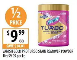Supabarn Vanish Gold Pro Turbo Stain Remover Powder offer