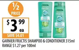 Supabarn Garnier Fructis Shampoo & Conditioner offer